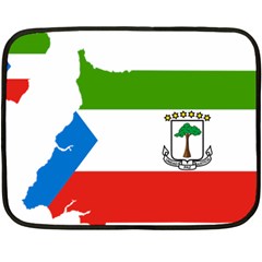 Equatorial Guinea Flag Map Fleece Blanket (mini) by Sapixe