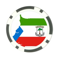 Equatorial Guinea Flag Map Poker Chip Card Guard (10 Pack) by Sapixe