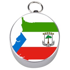 Equatorial Guinea Flag Map Silver Compasses by Sapixe