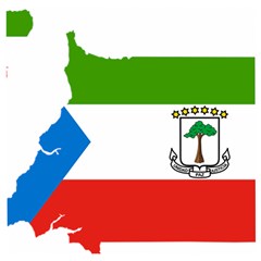 Equatorial Guinea Flag Map Wooden Puzzle Square