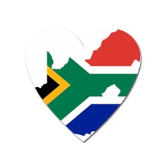 Africa Borders Country Flag Heart Magnet by Sapixe