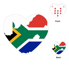 Africa Borders Country Flag Playing Cards Single Design (heart) by Sapixe