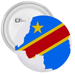 Democratic Republic Of The Congo Flag 3  Buttons by Sapixe