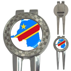 Democratic Republic Of The Congo Flag 3-in-1 Golf Divots by Sapixe