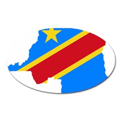 Democratic Republic Of The Congo Flag Oval Magnet by Sapixe