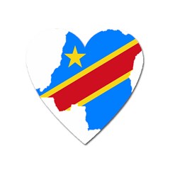 Democratic Republic Of The Congo Flag Heart Magnet by Sapixe