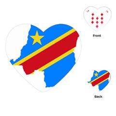 Democratic Republic Of The Congo Flag Playing Cards Single Design (heart) by Sapixe