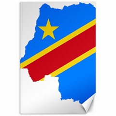 Democratic Republic Of The Congo Flag Canvas 20  X 30  by Sapixe