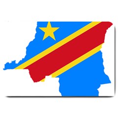 Democratic Republic Of The Congo Flag Large Doormat  by Sapixe