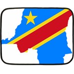 Democratic Republic Of The Congo Flag Double Sided Fleece Blanket (Mini)  35 x27  Blanket Front