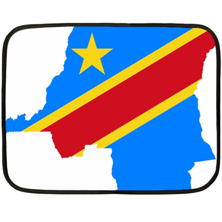 Democratic Republic Of The Congo Flag Double Sided Fleece Blanket (Mini) 