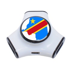 Democratic Republic Of The Congo Flag 3-port Usb Hub by Sapixe