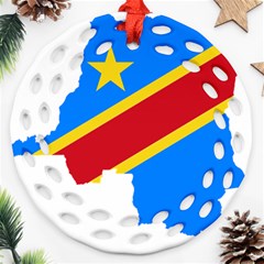 Democratic Republic Of The Congo Flag Ornament (round Filigree) by Sapixe