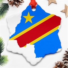 Democratic Republic Of The Congo Flag Snowflake Ornament (two Sides) by Sapixe