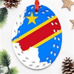 Democratic Republic Of The Congo Flag Ornament (Oval Filigree) Front