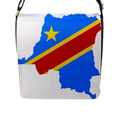 Democratic Republic Of The Congo Flag Flap Closure Messenger Bag (l) by Sapixe