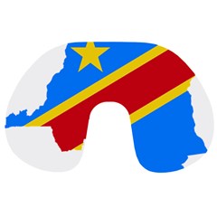 Democratic Republic Of The Congo Flag Travel Neck Pillow by Sapixe