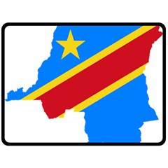 Democratic Republic Of The Congo Flag Double Sided Fleece Blanket (large)  by Sapixe