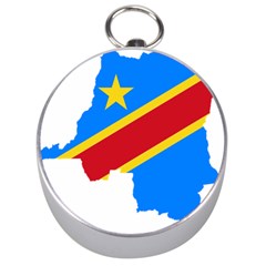 Democratic Republic Of The Congo Flag Silver Compasses by Sapixe