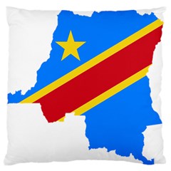 Democratic Republic Of The Congo Flag Standard Flano Cushion Case (one Side) by Sapixe