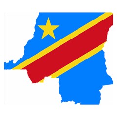 Democratic Republic Of The Congo Flag Double Sided Flano Blanket (small)  by Sapixe