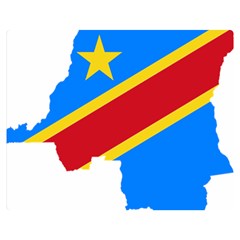 Democratic Republic Of The Congo Flag Double Sided Flano Blanket (medium)  by Sapixe