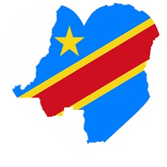 Democratic Republic Of The Congo Flag Wooden Puzzle Heart by Sapixe