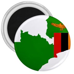 Zambia Flag Map Geography Outline 3  Magnets by Sapixe