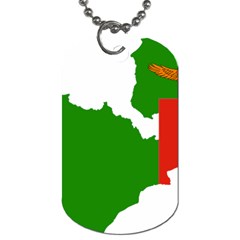 Zambia Flag Map Geography Outline Dog Tag (two Sides) by Sapixe