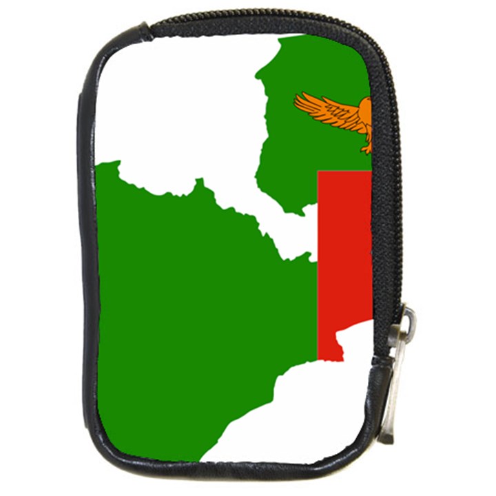 Zambia Flag Map Geography Outline Compact Camera Leather Case