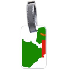 Zambia Flag Map Geography Outline Luggage Tag (one Side) by Sapixe