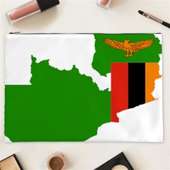 Zambia Flag Map Geography Outline Cosmetic Bag (xxl) by Sapixe