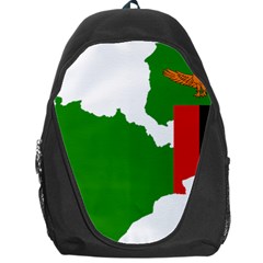 Zambia Flag Map Geography Outline Backpack Bag by Sapixe