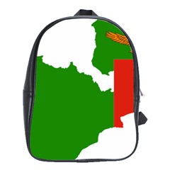 Zambia Flag Map Geography Outline School Bag (xl) by Sapixe