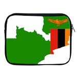 Zambia Flag Map Geography Outline Apple iPad 2/3/4 Zipper Cases Front