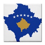 Kosovo Country Europe Flag Borders Tile Coaster Front