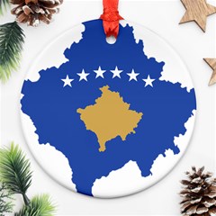 Kosovo Country Europe Flag Borders Ornament (round) by Sapixe