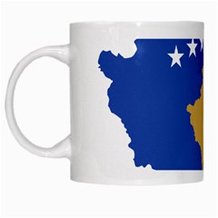 Kosovo Country Europe Flag Borders White Mugs by Sapixe