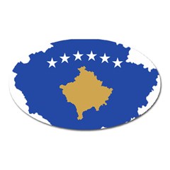 Kosovo Country Europe Flag Borders Oval Magnet by Sapixe