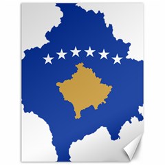 Kosovo Country Europe Flag Borders Canvas 12  X 16  by Sapixe