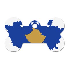 Kosovo Country Europe Flag Borders Dog Tag Bone (two Sides) by Sapixe