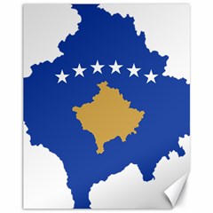 Kosovo Country Europe Flag Borders Canvas 11  X 14  by Sapixe