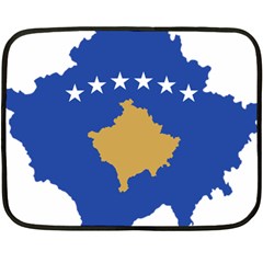 Kosovo Country Europe Flag Borders Double Sided Fleece Blanket (mini)  by Sapixe