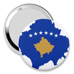 Kosovo Country Europe Flag Borders 3  Handbag Mirrors by Sapixe