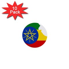 Ethiopia Flag Map Geography 1  Mini Buttons (10 Pack)  by Sapixe