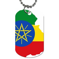 Ethiopia Flag Map Geography Dog Tag (one Side) by Sapixe