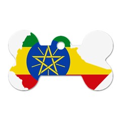 Ethiopia Flag Map Geography Dog Tag Bone (one Side) by Sapixe