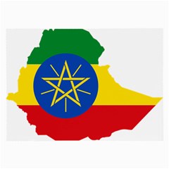 Ethiopia Flag Map Geography Large Glasses Cloth (2 Sides) by Sapixe