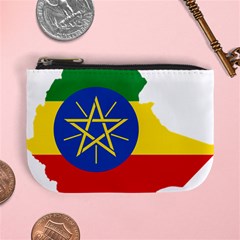 Ethiopia Flag Map Geography Mini Coin Purse by Sapixe