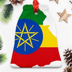 Ethiopia Flag Map Geography Bell Ornament (two Sides) by Sapixe